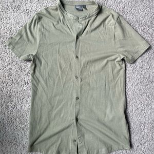 Sage Asos Grandad Collar Button down Shirt in Men Size: Medium Great condition